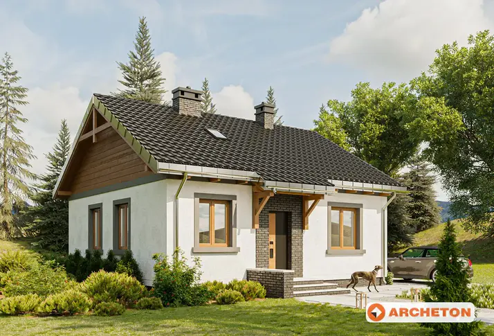 Проект коттеджа Чижик - зеркальное отражение